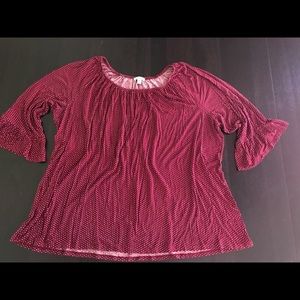 Adorable Ruffle Sleeve Blouse Plus Size